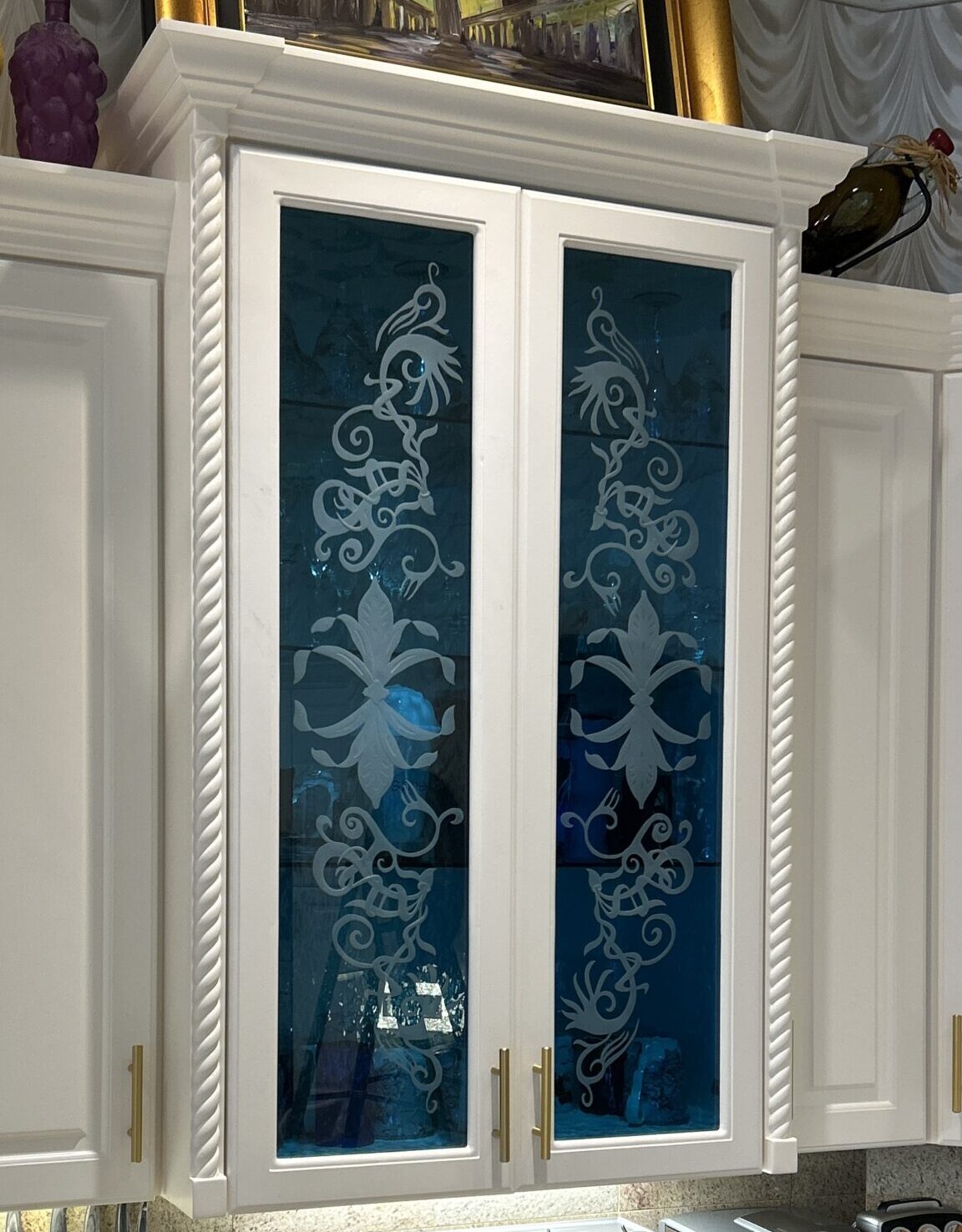 dr brown tall cabinets installed