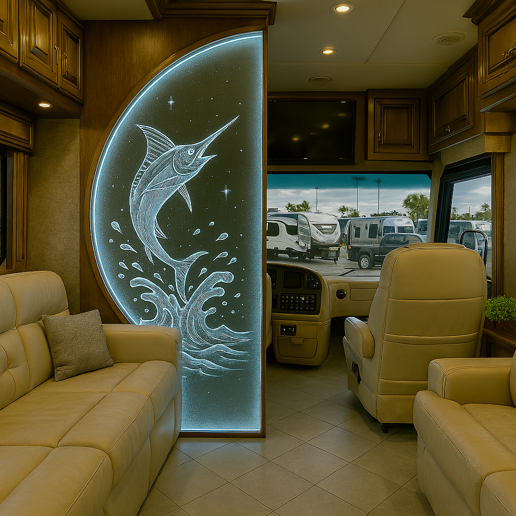 motorcoach with etched glass 2